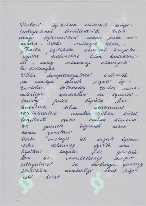 Fizika fanini o'qitishda umumadaniy kompetensiyalarni shakllantirish 4