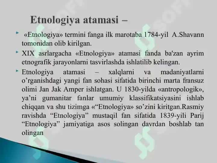 Etnomadaniyat fanining predmeti, maqsad va vazifalari 8