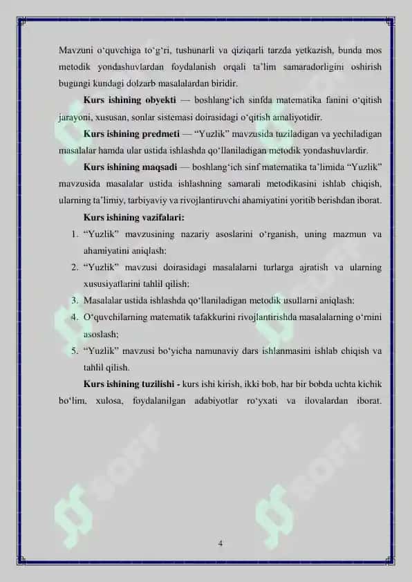 "Yuzlik" mavzusida masalalar ustida ishlash metodikasi 4