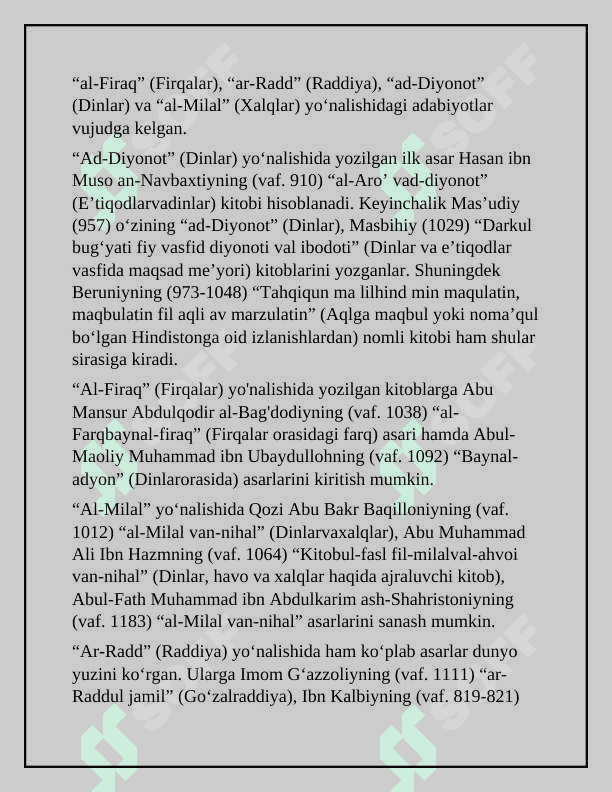 DINSHUNOSLIK HAQIDA TUSHUNCHA 2