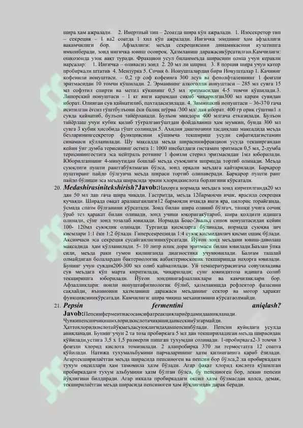 AGROS MED LABARATORIYAGA OID SAVOLLAR VA JAVOBLAR 3