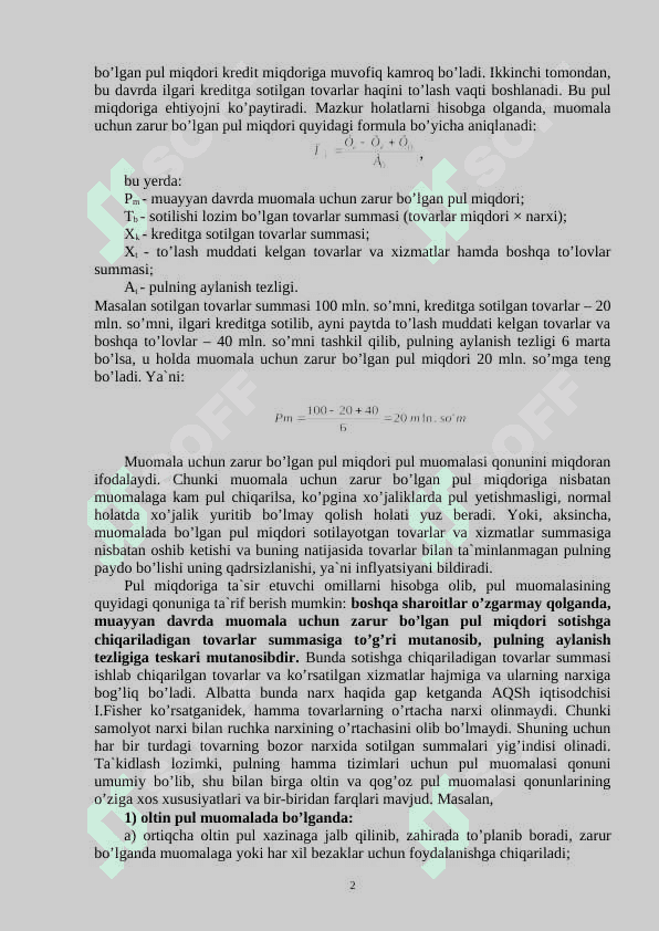 Pul kredit tizimi va banklar 2