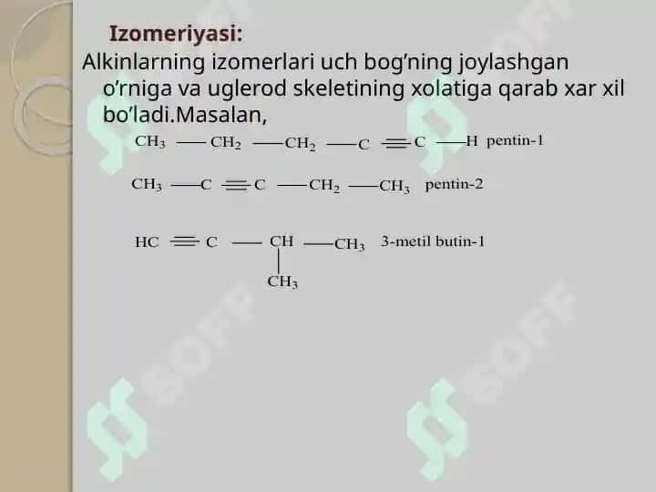 Asetilen qatoridagi Uglevodordlar 2