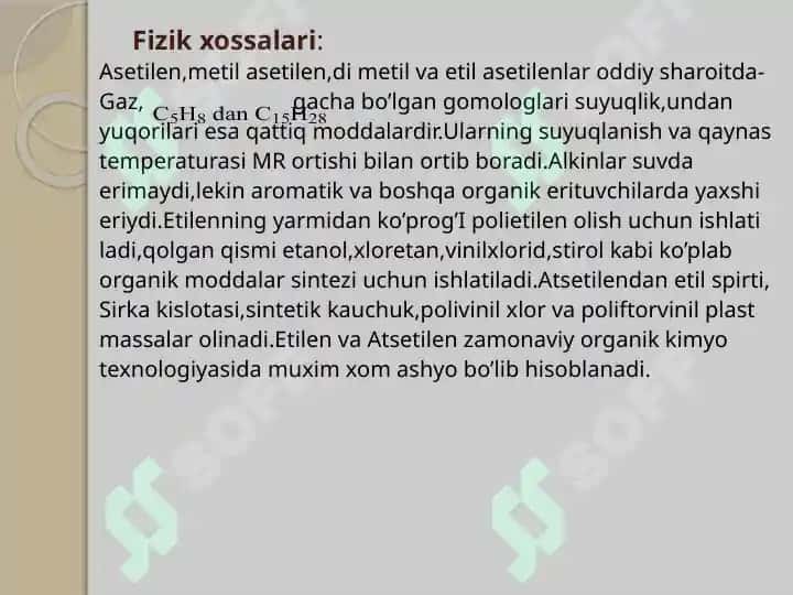 Asetilen qatoridagi Uglevodordlar 4