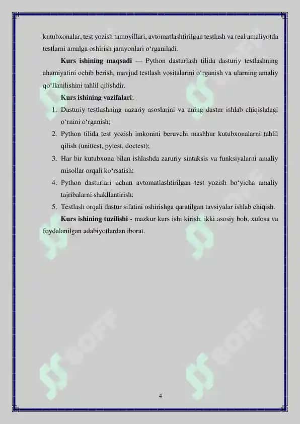Python'da dasturiy testlar 4