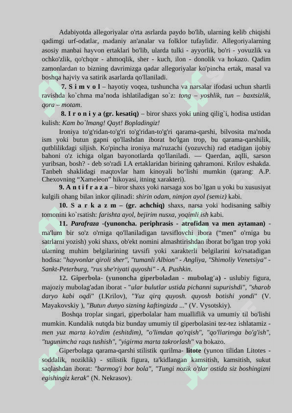 TILNING TASVIRIY VOSITALARI VA NUTQ MADANIYATI USLUBIY FIGURALAR 4