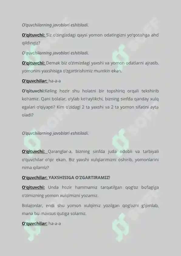 "Kelajak soati" 3-mavzu Mashg'ulot Ssenariysi 4