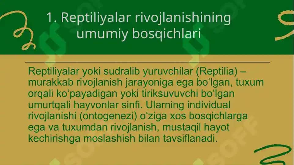 Reptiliyalarning individual rivojlanish xususiyatlari 3