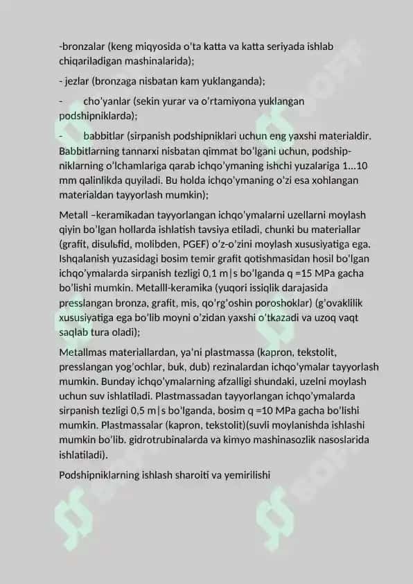 Sirpanish podshipniklarining turlari va tuzilishi 6
