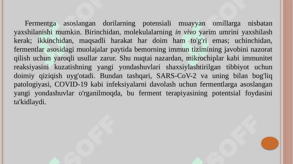 Ferment terapiyasining ba`zi aspektlar 6