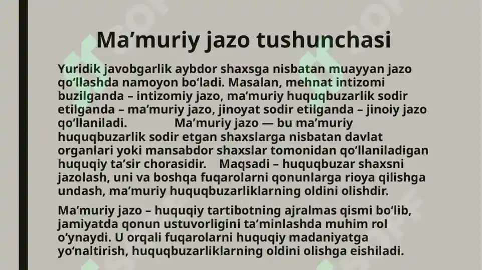Maʼmuriyjazo tushunchasi va turlari 2