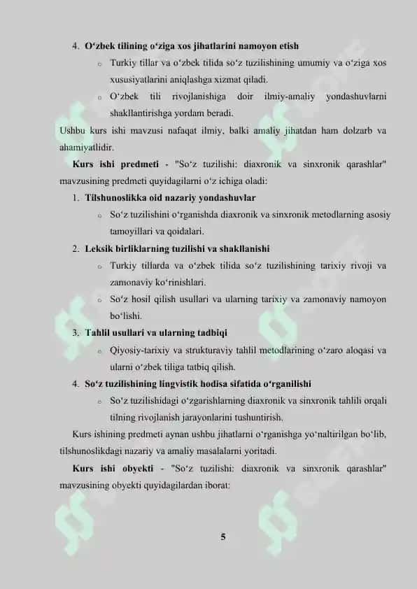Soʻz tuzilishi diaxronik va sinxronik qarashlar 5
