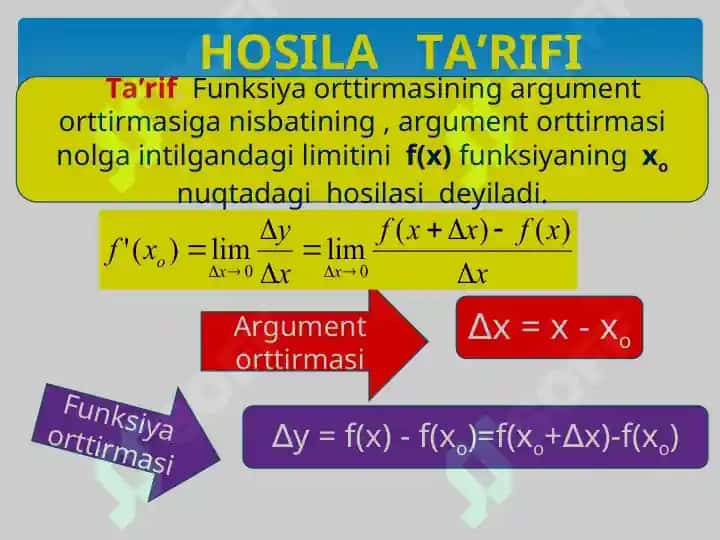 Funksiya hosilasi va differensiali 5