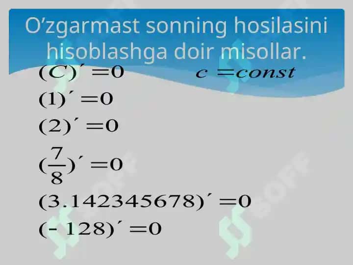 Funksiya hosilasi va differensiali 7