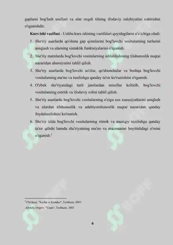Qo'shma gap qismlarini bog'lovchi vositalar. 6