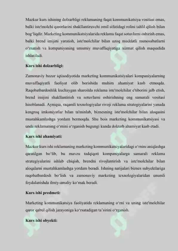Marketing kommunikatsiyasi kurs ishi 4