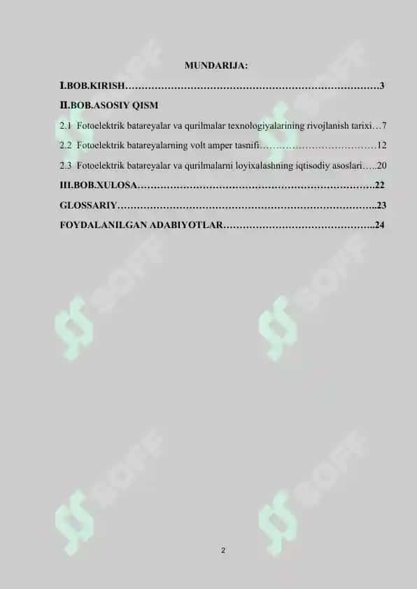 Fotoelektrik batareyalarning volt-amper tasnifi 2