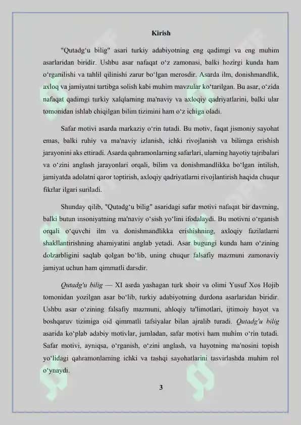 Qutadg‘u bilig asarida safar motivi 3
