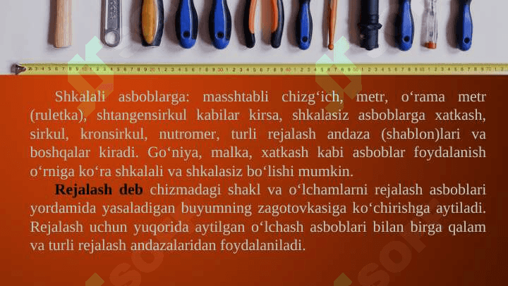 Asbob uskuna va moslama turlari 3