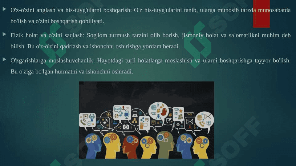 Shaxsning o'z - o'ziga baho berish mezonlari. 6