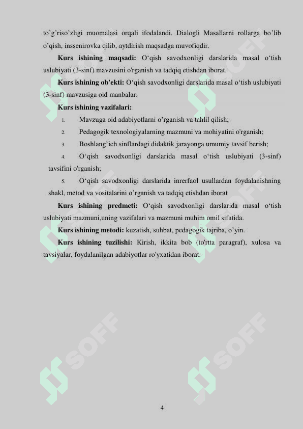 OʻQISH SAVODXONLIGI DARSLARIDA MASAL OʻTISH USLUBIYATI 3_SINF 4