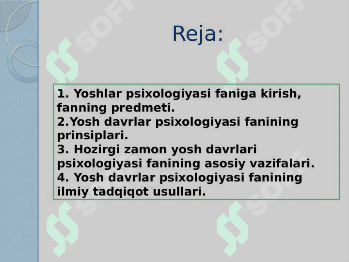 Yosh psixologiyasi fanining maqsad va vazifalari 2