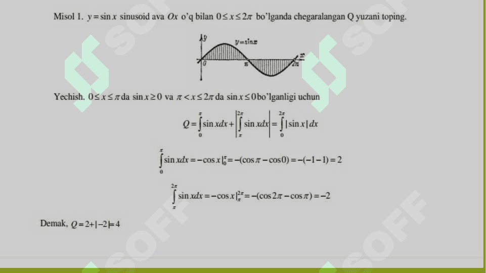 Aniq integralning geometrik tatbiqlari 3