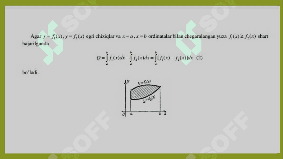 Aniq integralning geometrik tatbiqlari 4