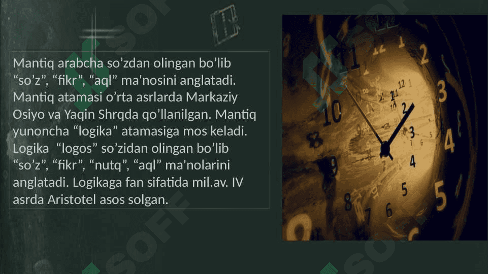 Mantiq tushunchasi 3