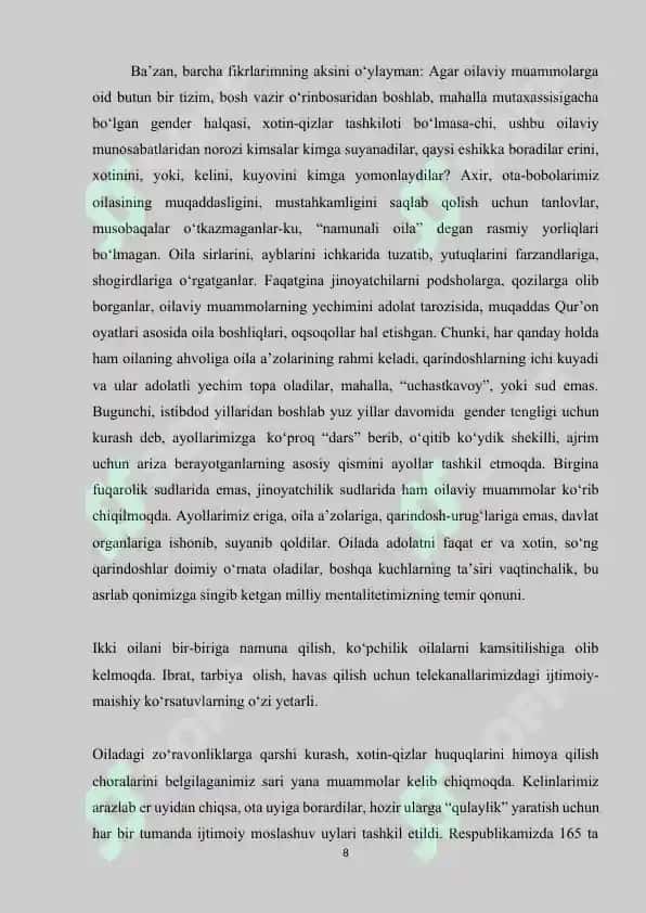 AJRIMLAR PROFILAKTIKASIDA IJTIMOIY HAMKORLIK kurs ishi 8