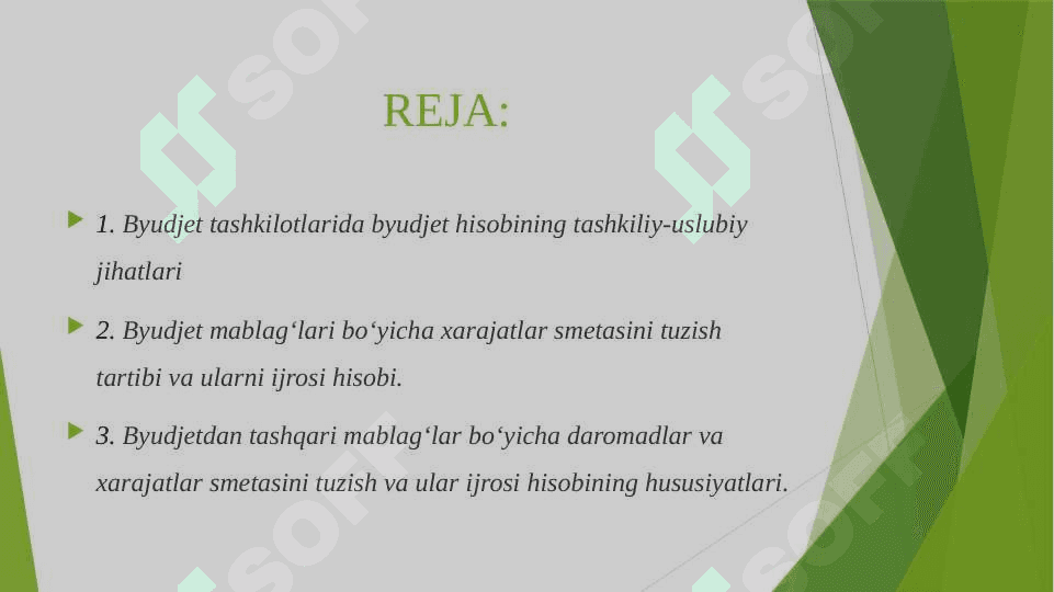 Byudjet tashkilotlarida byudjet hisobining tashkiliy-uslubiy jihatlari 2