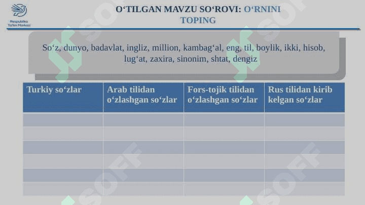 ISH QOG‘OZLARI BILAN ISHLASH 2