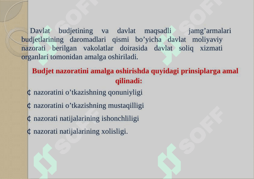 BYUDJET TASHKILOTLARIDA MOLIYAVIY XO'JALIK FAOLIYATIDA NAZORATNING AHAMIYATI 6