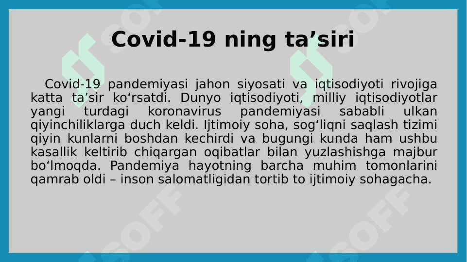 Covid-19 ning jahon iqtisodiyotiga ta'siri 2