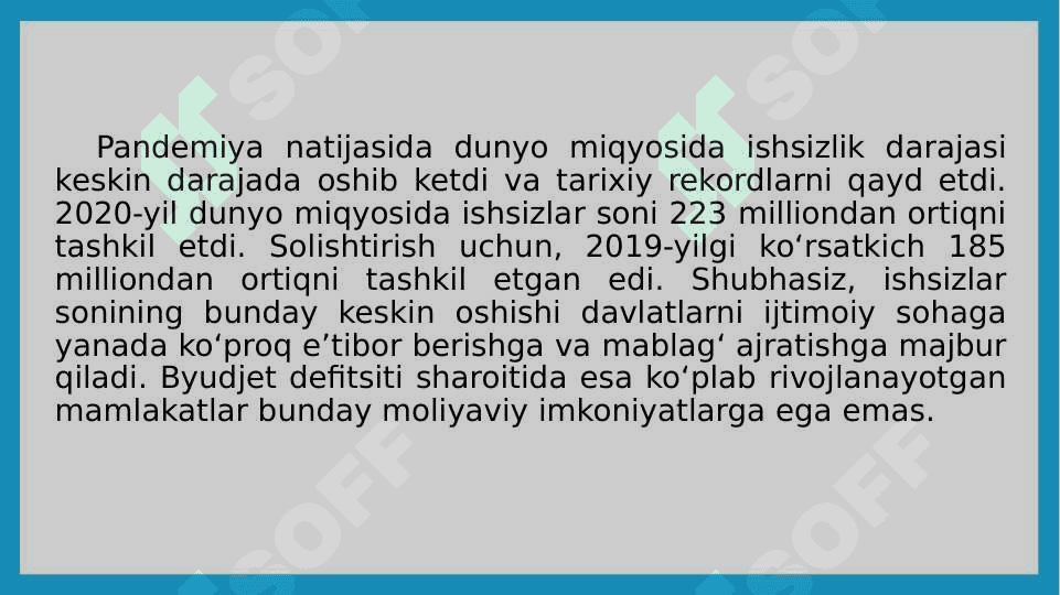 Covid-19 ning jahon iqtisodiyotiga ta'siri 8