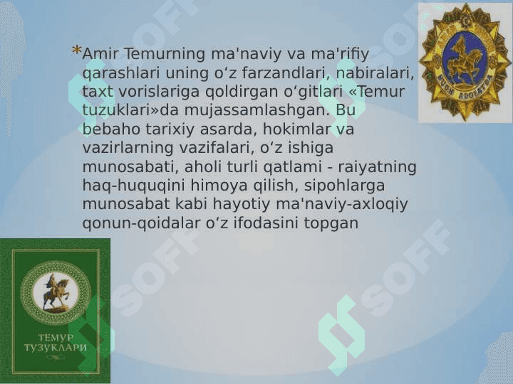 Temur va Temuriylar davri sivilizatsiya 3