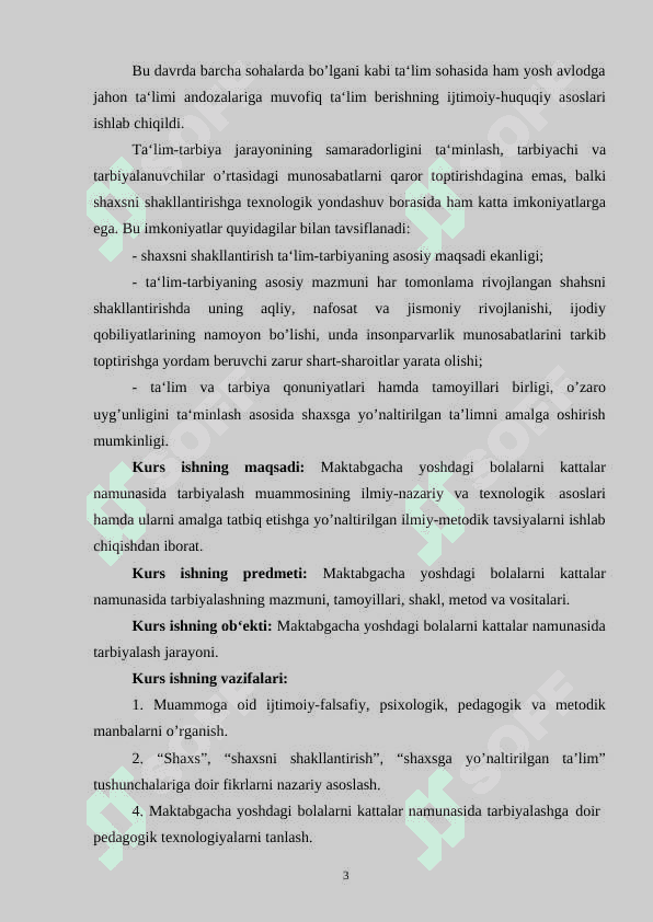 BOLALARNI KATTALAR NAMUNASIDA TARBIYALASH 4