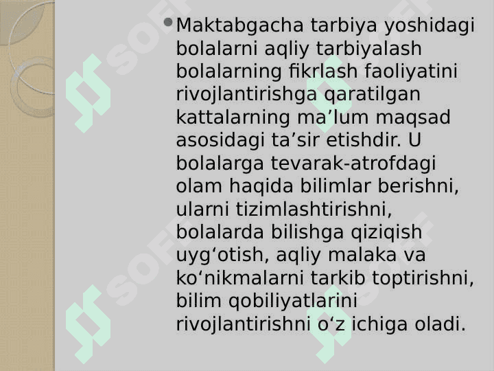 Maktabgacha ta’lim tashkilotlarida aqliy tarbiyani tashkil etish 3