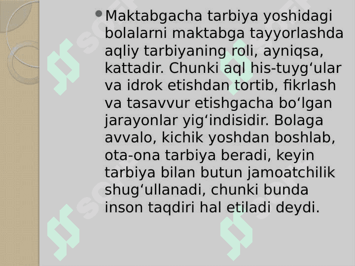 Maktabgacha ta’lim tashkilotlarida aqliy tarbiyani tashkil etish 4