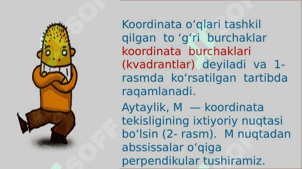 TEKISLIKDA TO‘G‘RIBURCHAKLI KOORDINATALAR SISTEMASI 4