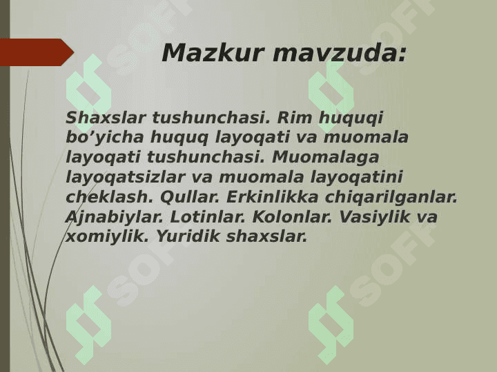 RIM HUQUQIDA SHAXSLAR TUSHUNCHASI 2