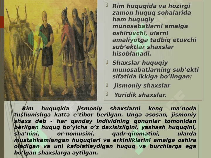RIM HUQUQIDA SHAXSLAR TUSHUNCHASI 3
