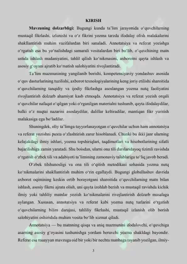 Ona tilida annotatsiya va referat yozishni o‘rgatish 3