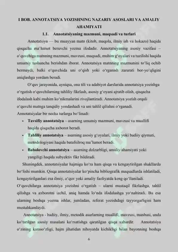 Ona tilida annotatsiya va referat yozishni o‘rgatish 6