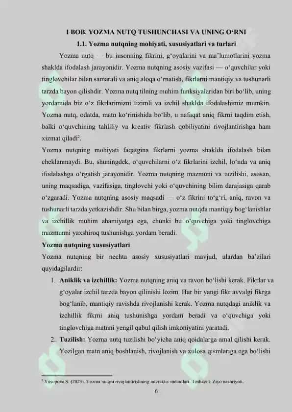 Ona tilida yozma nutqni rivojlantirish usullari 6