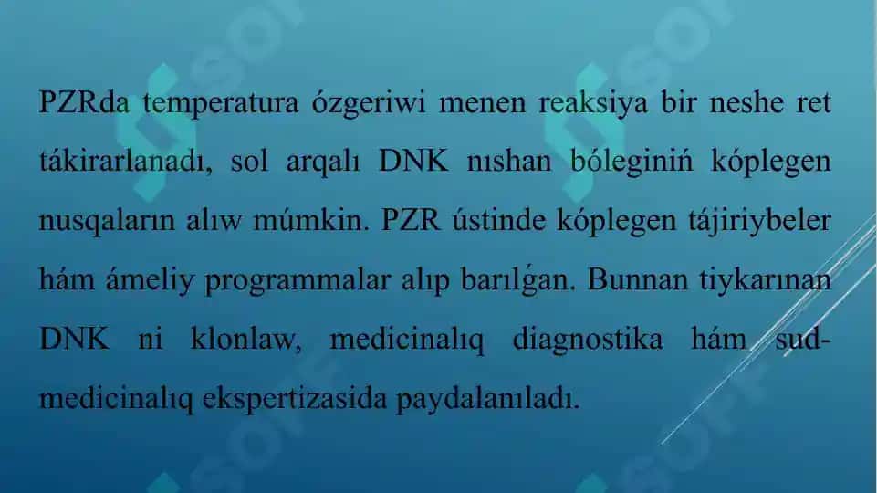 Zanjirli polimerazalanish reaksiyasi PSR 4
