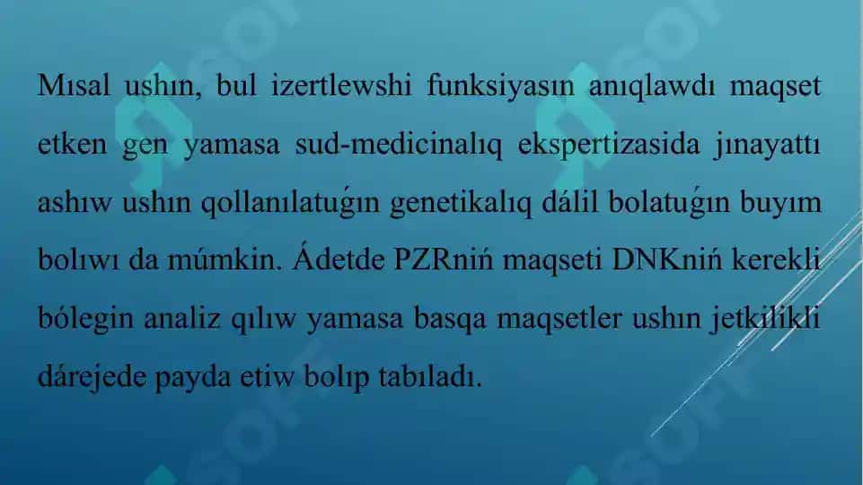 Zanjirli polimerazalanish reaksiyasi PSR 7