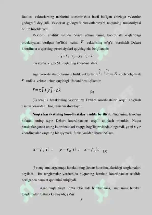 Moddiy nuqtalar sistemasining harakati 8