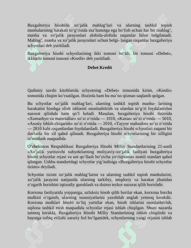 SCHYOTLAR SISTEMASI VA ULARNING TURKUMLANISHI 2