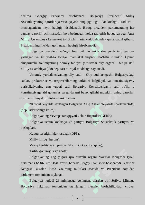 BOLGARIYA  TURIZM DINAMIKASI. 7